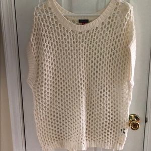 Cream crocheted top sweater